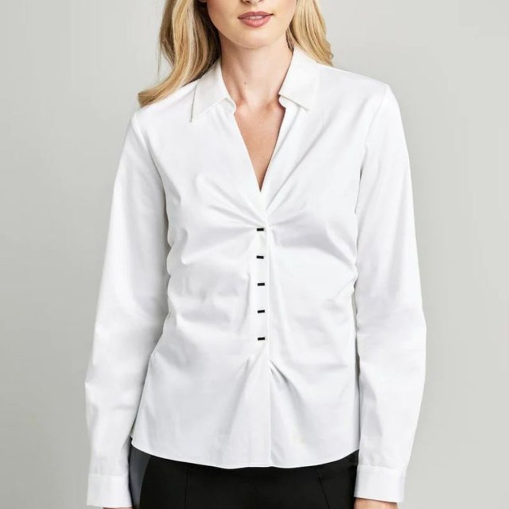Elie Tahari White Vichi Shirt with tags XL